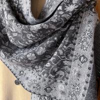 Reversible Soft Pashmina Shawl & Scarf for Women, Jacquard Brocade, Shawl, Sarong or Head Wraps