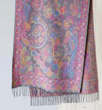 Reversible Soft Pashmina Shawl & Scarf for Women, Jacquard Brocade, Shawl, Sarong or Head Wraps