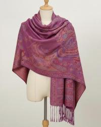 Reversible Soft Pashmina Shawl & Scarf for Women, Jacquard Brocade, Shawl, Sarong or Head Wraps