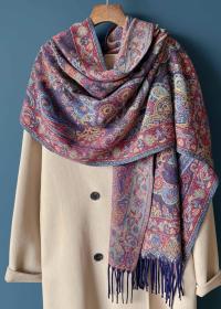 Soft Pashmina Shawl & Scarf for Women, Jacquard Brocade, Shawl, Sarong or Head Wraps