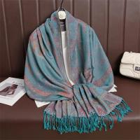 Soft Pashmina Shawl & Scarf for Women, Jacquard Brocade, Shawl, Sarong or Head Wraps