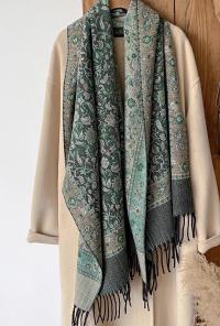 Soft Pashmina Shawl & Scarf for Women, Jacquard Brocade, Shawl, Sarong or Head Wraps