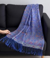 Soft Pashmina Shawl & Scarf for Women, Jacquard Brocade, Shawl, Sarong or Head Wraps