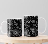 Floral Cups -  Large and Small Ceramic Mugs