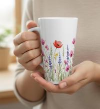 Latte 17oz Ceramic Mug - Coffee or Tea Cup, Extra Tall