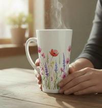 Latte 17oz Ceramic Mug - Coffee or Tea Cup, Extra Tall