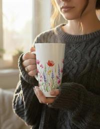 Latte 17oz Ceramic Mug - Coffee or Tea Cup, Extra Tall