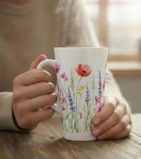 Latte 17oz Ceramic Mug - Coffee or Tea Cup, Extra Tall