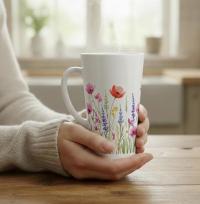 Latte 17oz Ceramic Mug - Coffee or Tea Cup, Extra Tall