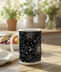 Floral Cups -  Large and Small Ceramic Mugs