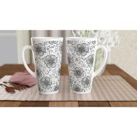 Latte 17oz Ceramic Mug - Coffee or Tea Cup, Extra Tall