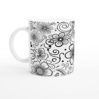 Floral Cups -  Large and Small Ceramic Mugs