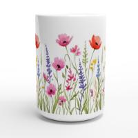 Floral Cups -  Large and Small Ceramic Mugs