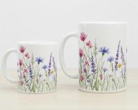 Floral Cups -  Large and Small Ceramic Mugs