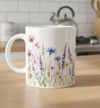 Floral Cups -  Large and Small Ceramic Mugs