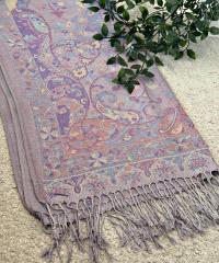 Reversible Soft Pashmina Shawl & Scarf for Women, Jacquard Brocade, Shawl, Sarong or Head Wraps