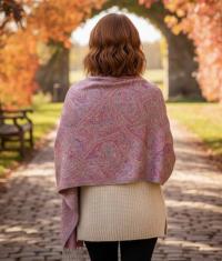 Soft Pashmina Shawl & Scarf for Women, Jacquard Brocade, Shawl, Sarong or Head Wraps