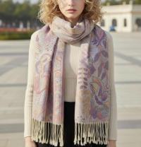 Soft Pashmina Shawl & Scarf for Women, Jacquard Brocade, Shawl, Sarong or Head Wraps
