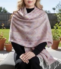Soft Pashmina Shawl & Scarf for Women, Jacquard Brocade, Shawl, Sarong or Head Wraps