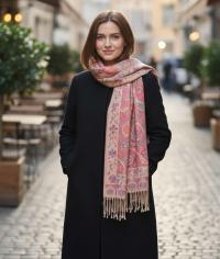 Reversible Soft Pashmina Shawl & Scarf for Women, Jacquard Brocade, Shawl, Sarong or Head Wraps