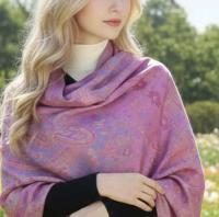 Reversible Soft Pashmina Shawl & Scarf for Women, Jacquard Brocade, Shawl, Sarong or Head Wraps