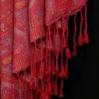 Reversible Soft Pashmina Shawl & Scarf for Women, Jacquard Brocade, Shawl, Sarong or Head Wraps