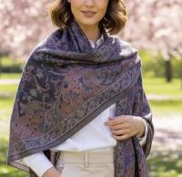 Reversible Soft Pashmina Shawl & Scarf for Women, Jacquard Brocade, Shawl, Sarong or Head Wraps