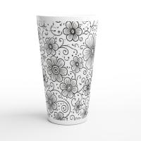 Latte 17oz Ceramic Mug - Coffee or Tea Cup, Extra Tall