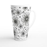 Latte 17oz Ceramic Mug - Coffee or Tea Cup, Extra Tall
