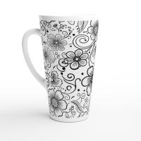 Latte 17oz Ceramic Mug - Coffee or Tea Cup, Extra Tall