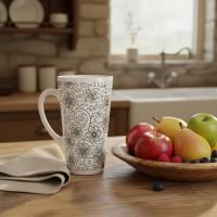 Latte 17oz Ceramic Mug - Coffee or Tea Cup, Extra Tall