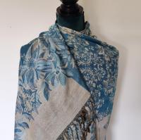 Reversible Soft Pashmina Shawl & Scarf for Women, Jacquard Brocade, Shawl, Sarong or Head Wraps