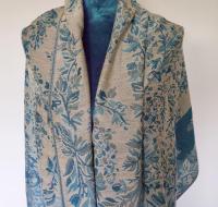 Reversible Soft Pashmina Shawl & Scarf for Women, Jacquard Brocade, Shawl, Sarong or Head Wraps