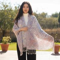 Reversible Soft Pashmina Shawl & Scarf for Women, Jacquard Brocade, Shawl, Sarong or Head Wraps