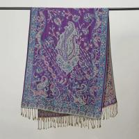Reversible Soft Pashmina Shawl & Scarf for Women, Jacquard Brocade, Shawl, Sarong or Head Wraps