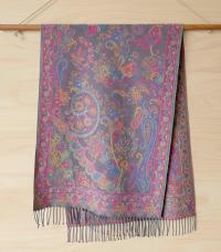 Reversible Soft Pashmina Shawl & Scarf for Women, Jacquard Brocade, Shawl, Sarong or Head Wraps