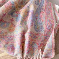Reversible Soft Pashmina Shawl & Scarf for Women, Jacquard Brocade, Shawl, Sarong or Head Wraps