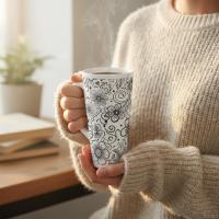 Latte 17oz Ceramic Mug - Coffee or Tea Cup, Extra Tall