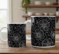 Floral Cups -  Large and Small Ceramic Mugs