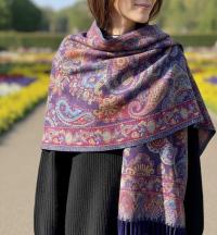 Soft Pashmina Shawl & Scarf for Women, Jacquard Brocade, Shawl, Sarong or Head Wraps