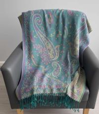 Soft Pashmina Shawl & Scarf for Women, Jacquard Brocade, Shawl, Sarong or Head Wraps