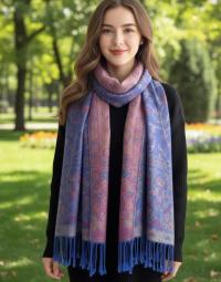 Soft Pashmina Shawl & Scarf for Women, Jacquard Brocade, Shawl, Sarong or Head Wraps