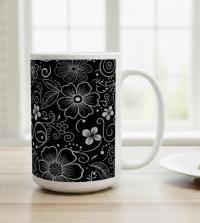 Floral Cups -  Large and Small Ceramic Mugs