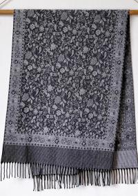 Reversible Soft Pashmina Shawl & Scarf for Women, Jacquard Brocade, Shawl, Sarong or Head Wraps