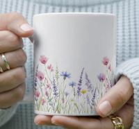 Floral Cups -  Large and Small Ceramic Mugs