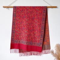 Reversible Soft Pashmina Shawl & Scarf for Women, Jacquard Brocade, Shawl, Sarong or Head Wraps