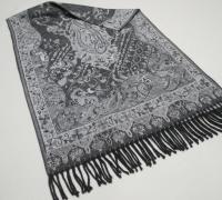 Reversible Soft Pashmina Shawl & Scarf for Women, Jacquard Brocade, Shawl, Sarong or Head Wraps
