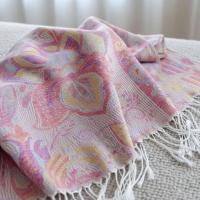 Soft Pashmina Shawl & Scarf for Women, Jacquard Brocade, Shawl, Sarong or Head Wraps
