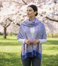 Reversible Soft Pashmina Shawl & Scarf for Women, Jacquard Brocade, Shawl, Sarong or Head Wraps