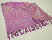 Reversible Soft Pashmina Shawl & Scarf for Women, Jacquard Brocade, Shawl, Sarong or Head Wraps